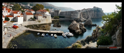 Dubrovnik Old town & harbour from the fort Pano SH F crop S M SE black watermark 30% web